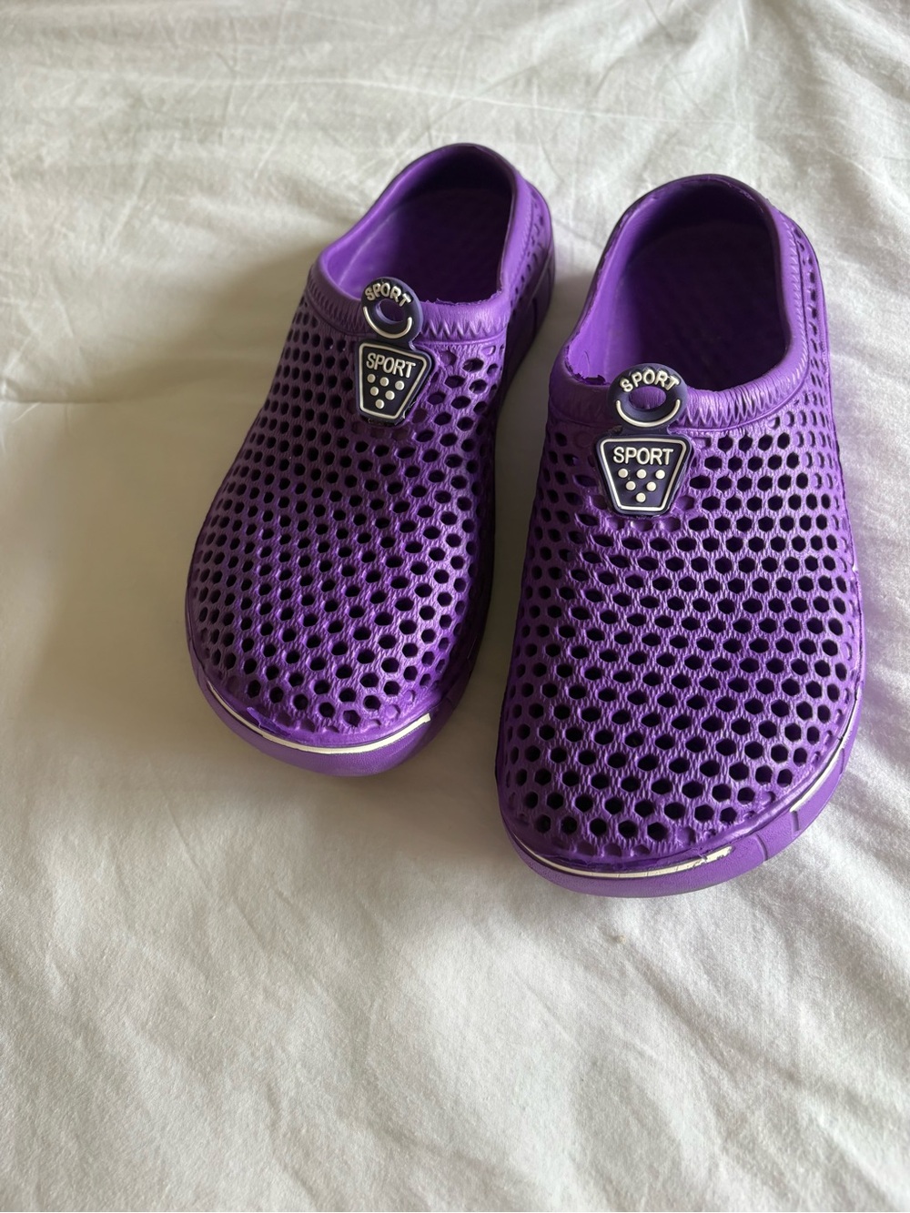 Women's Sport Purple Breathable Slip-On Water Clogs size 38 or US 7.5-8